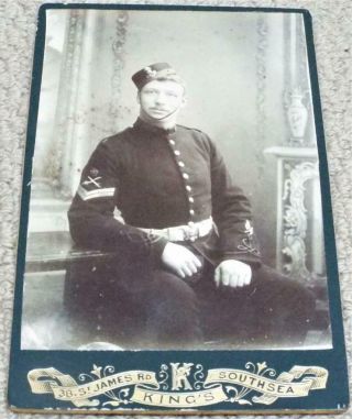 Victorian Cabinet Photographs Antique Photo Fusilier Soldier C1890 Corporal