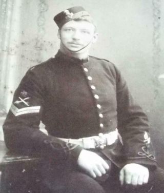 Victorian Cabinet Photographs Antique Photo Fusilier Soldier c1890 Corporal 2