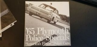 Police Car Brochure Chp Sheriff 1965 Plymouth Highway Patrol Fury Belvedere Wgn