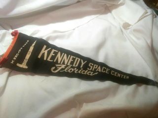 Vintage Souvenir Pennant,  Kennedy Space Station Nasa Saturn V - Mid - Century