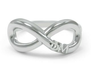 Phi Mu Sorority Sterling Silver Infinity Ring | College Sorority Gifts |