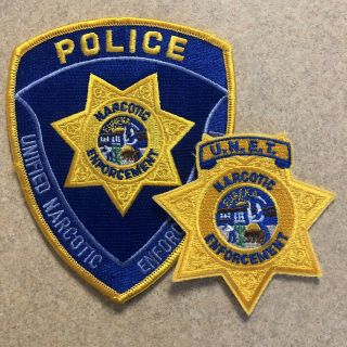 Santa Clara / San Benito County Ca Unet Narcotics Team Police Patch Set