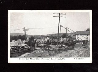 Postcard Laceyville Pa Stone Yard Wyoming County