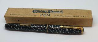 Conway Stewart 28 Cracked Ice Rare Pen In Medium Nib 1950s