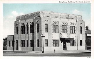Goodland Kansas Telephone Building Art Deco Architecture Public Wpa 1935