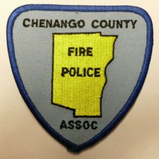 Old Vintage Chenago County Fire Police Association Patch Ny York