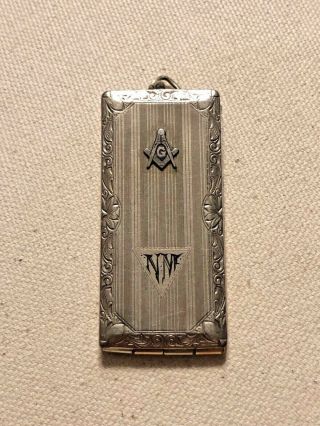 Vintage Mason Masonic Fraternal Toothpick Holder Or Business Card Holder?