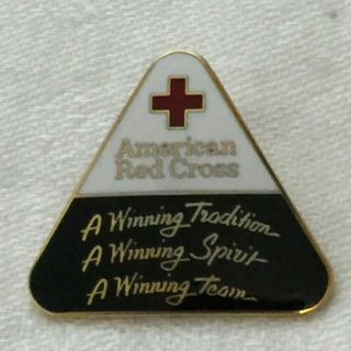 American Red Cross Pin Winning Tradition Team Spirit 24k Gp Vest Lapel Pin