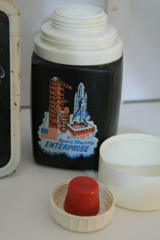 Vintage Space Shuttle Enterprise Metal Lunch Box with Thermos 2