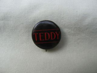 Early 1900 ' s Pinback / TEDDY / Theodore Roosevelt / Whitehead & Hoag Label 3/4 