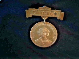 1893 Columbian Exposition,  Chicago,  Columbus medal/coin 3
