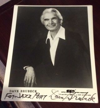 Dave Brubeck Jazz Composer Pianist Vintage Hand Signed Autograph Photo