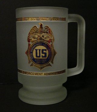 Us Drug Enforcement Administration Special Agent Beer Mug Coffee Cup Detroit Dea