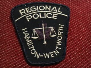 Police (canada) Regional Hamilton Wentworth Subdued Shoulder Patch
