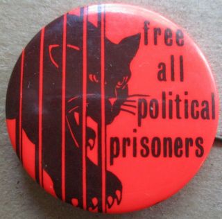 All Political Prisoners Black Panther Party Pinback Button Great Graphic