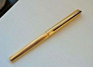 S.  T.  Dupont Vermeil Gold Plated 925 Silver Filled Fountain Pen