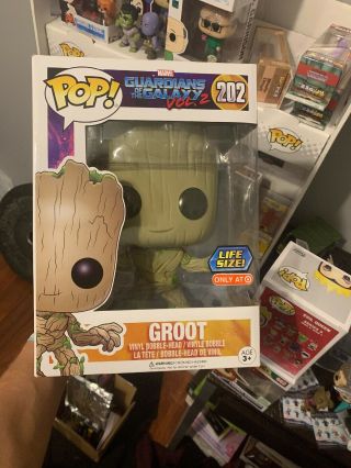 Funko Pop Life - Size Groot Exclusive Rare Guardians Of The Galaxy Baby Groot