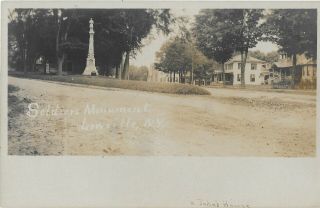 Real Photo Postcard - Liowville,  York - Soldiers Monument