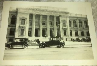 Vintage Old Photo Of The Sonoma County Courthouse Building Cars In California