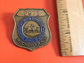 Rare Rochester York Ny Postal Mail Usps Us Post Office Department Badge Tdbr