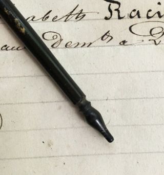 Antique Black - Handled Victorian Dip Pen with A.  Norton No.  1 14K Gold Nib 3