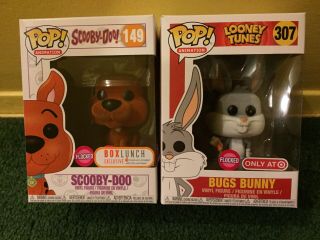 Funko Pop Flocked Scooby Doo Bugs Bunny Box Lunch Target Exclusive Looney Tunes