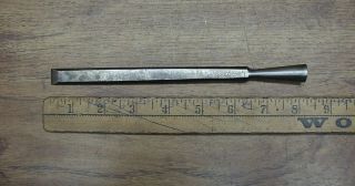 Antique T.  H.  Witherby Bevel Edge Socket Chisel,  1/2 X 8 - 1/16 ",  With Rough Edge