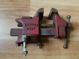 Vintage Samson,  Swivel,  3 Inch Jaws Bench Vise 5207,  Good Conditio,  See Pictures