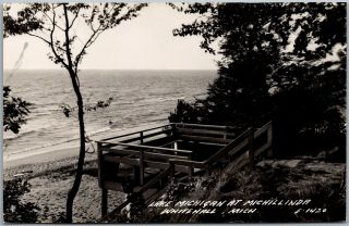 Whitehall Mi Lake Michigan @ Michillinda Vintage Rppc Real Photo Postcard C2