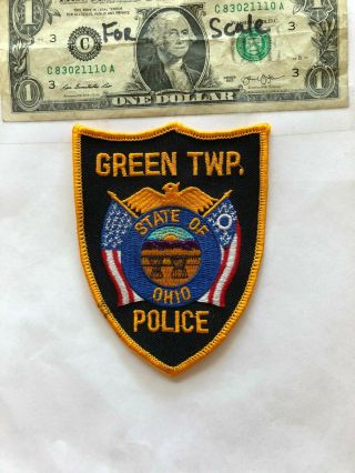 Green Twp.  Ohio Police Patch Un - Sewn In Shape