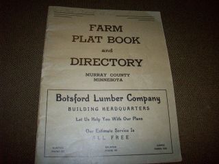 1954 Murray County Minnesota Plat Book Slayton Currie Fulda Iona Leota Dovray