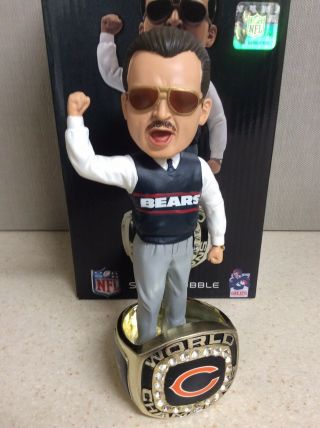 Forever Collectibles Chicago Bears Mike Ditka Ring Based Bobblehead 2