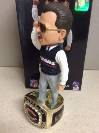 Forever Collectibles Chicago Bears Mike Ditka Ring Based Bobblehead 8