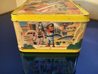 RARE 1964 Fireball XL5 Metal Lunch Box Space TV Show - Thermos Brand, 3