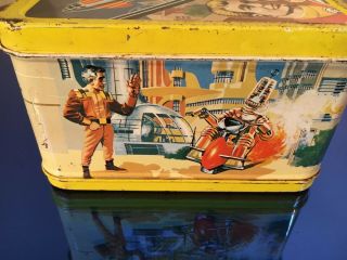RARE 1964 Fireball XL5 Metal Lunch Box Space TV Show - Thermos Brand, 4