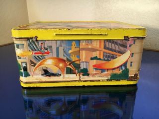 RARE 1964 Fireball XL5 Metal Lunch Box Space TV Show - Thermos Brand, 5