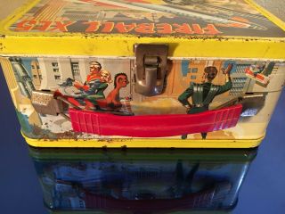 RARE 1964 Fireball XL5 Metal Lunch Box Space TV Show - Thermos Brand, 7