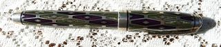 Conway Stewart Elegance Aztec purple limited edition sterling/enamel fountainpen 2
