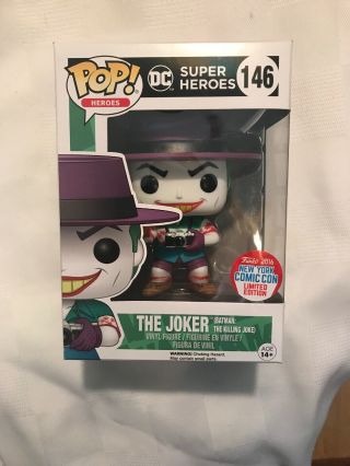 Funko Pop Joker Figure From The Killing Joke Nycc 2016 Exclusive Dc Comic Batman