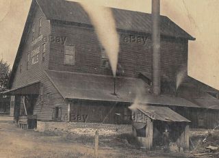 Rppc Photo Postcard C.  A.  Snyder Exchange Mill Grain Elevator Waynetown Indiana