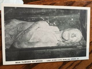 Bowling Green Ky Lost River Cave - Man Turned To Stone - Vintage Postcard Kentucky