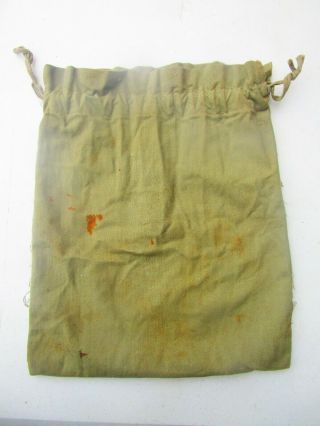 Unusual American Red Cross WWII Army Green Bag - Trenton,  NJ Chapter 3