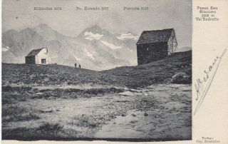 Switzerland 1909 Postcard Passo San Giacomo Canc.  Villa - Bedretto St.  To Italy