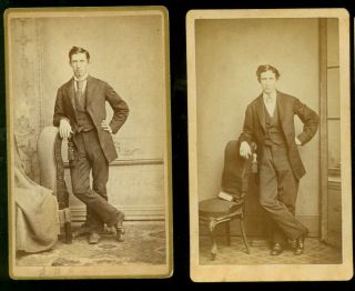 Gents With Crossed Legs,  2 Cdv 
