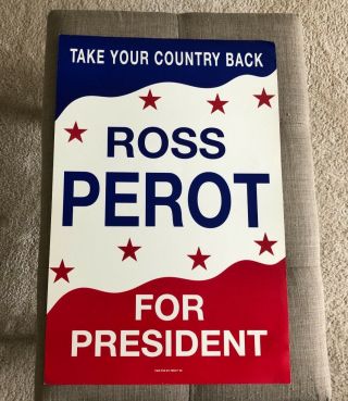 Vintage,  Ross Perot For President,  1992 Election Poster -
