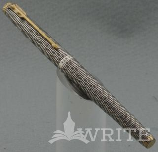 Fountain Pen Parker 75 Sterling Silver 1965/1970 " 0 " Nib 14kt F With Converter
