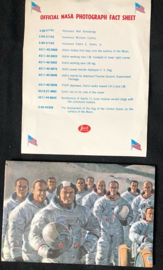 Apollo 11 Official NASA Photographs 1969 Jewel Food Stores Promotion 12 7 ' x 9 