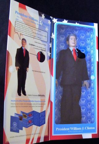 President Bill Clinton 2003 Talking Action Figure Collectible Doll - MIB 2