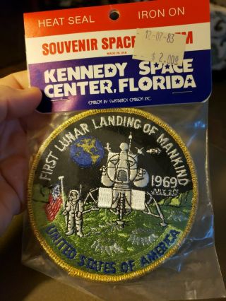 Vintage First Lunar Landing Of Mankind 1969 Apollo 11 Kennedy Space Center Patch