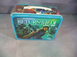 Vintage Thermos Lunch Box Return Of The Jedi W/thermos 1983